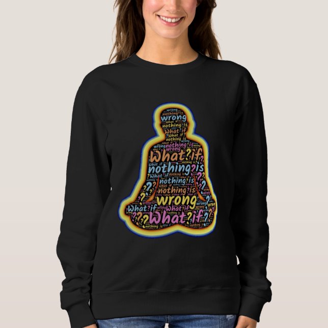 Colourful crazy mind thoughts question marks head t shirt (Framsida)