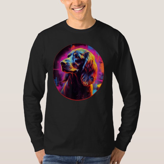 Colourful English Cocker Spaniel Dog Dad Mom Graff T Shirt (Framsida)