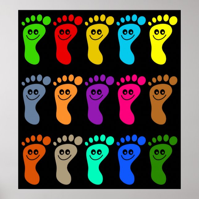 Colourful Feet Poster (Framsidan)