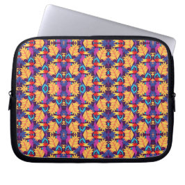Colourful genetic pattern laptop fodral
