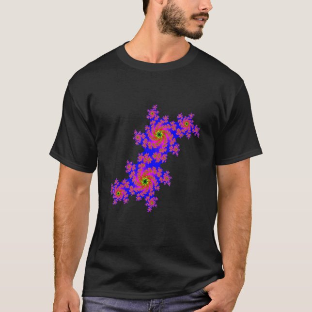 Colourful Mandelbrot Set - A Mathematical Masterpi T Shirt (Framsida)