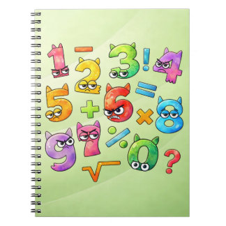 Colourful Maths Numbers Notebook for Primary Schoo Anteckningsbok