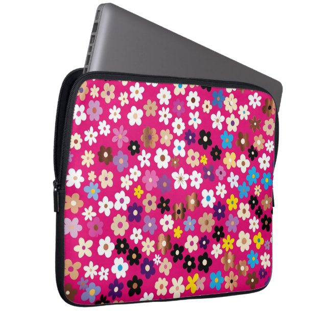 Colourful multicolour floral pattern  laptop fodral (Framsidan Höger)
