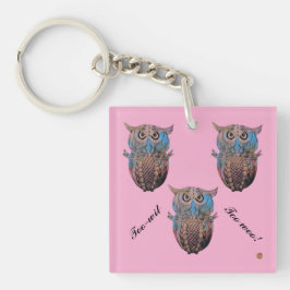 Colourful Owl Keyring Keychain