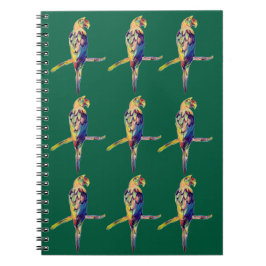Colourful Parrot Notebook Anteckningsbok