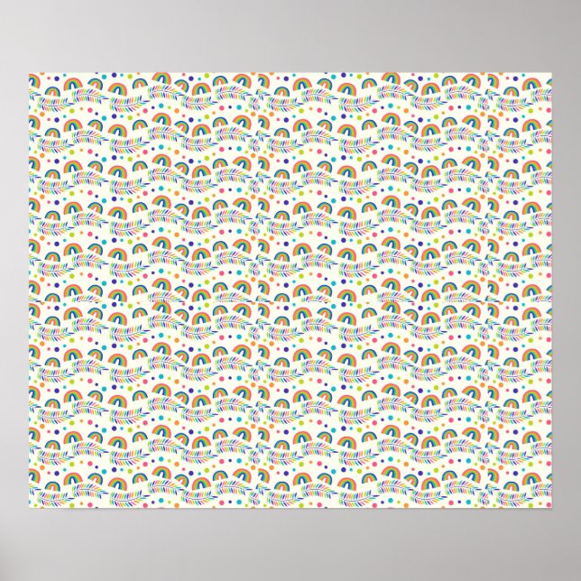 colourful poster design features a vibrant rainbow (Framsidan)