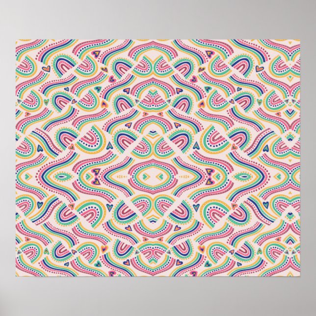 colourful poster design features a vibrant rainbow (Framsidan)