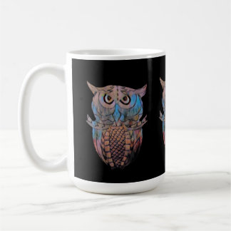 Colourful Quirky Owl Mug Coffee Tea Kaffemugg