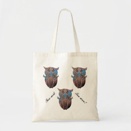 Colourful Quirky Owl Tote Bag Tygkasse