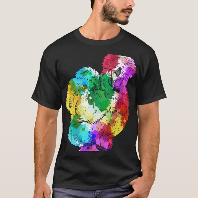 Colourful Silk Chicken Fan Animal T Shirt (Framsida)