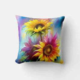 Colourful Sunflowers Kudde