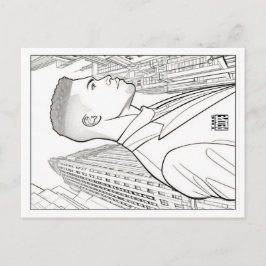 Colouring Post Card | Boss of Gotham Helg Vykort