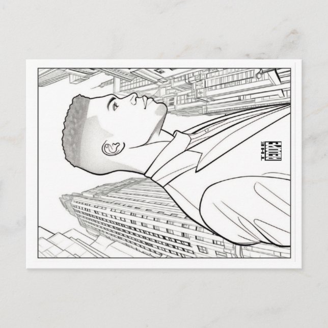 Colouring Post Card | Boss of Gotham Helg Vykort (Framsida)