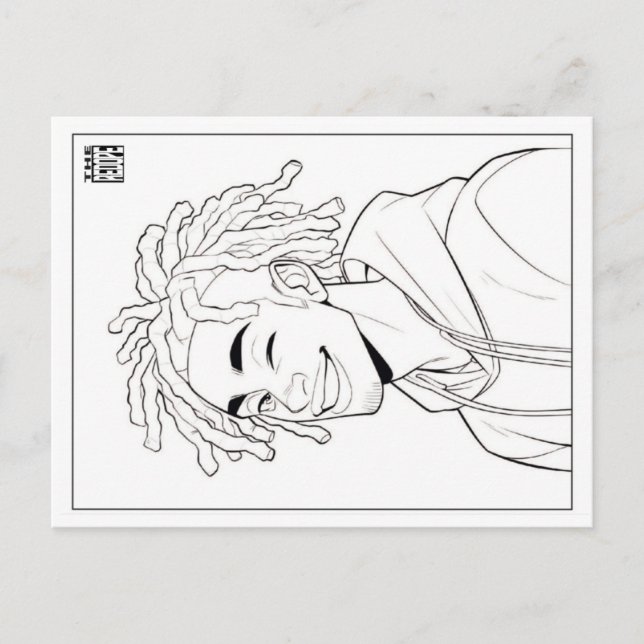Colouring Post Card | Locs Helg Vykort (Framsida)