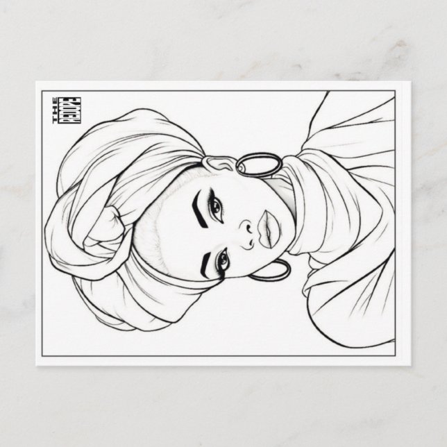 Colouring Post Card | SAHARA Helg Vykort (Framsida)