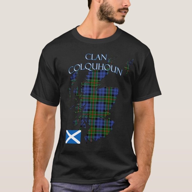 Colquhoun Scottish Klan Tartan Scotland T Shirt (Framsida)