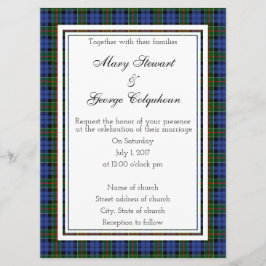 Colquhoun Scottish Wedding bjudande Inbjudningar