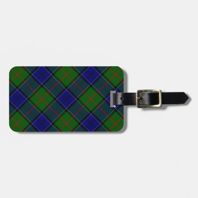 Colquhoun tartan blue grönt plaid bagagebricka (Horisontell Framsida)