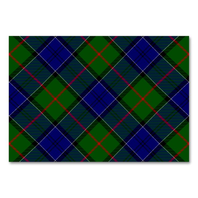 Colquhoun tartan blue grönt plaid bordsnummer (Framsidan)