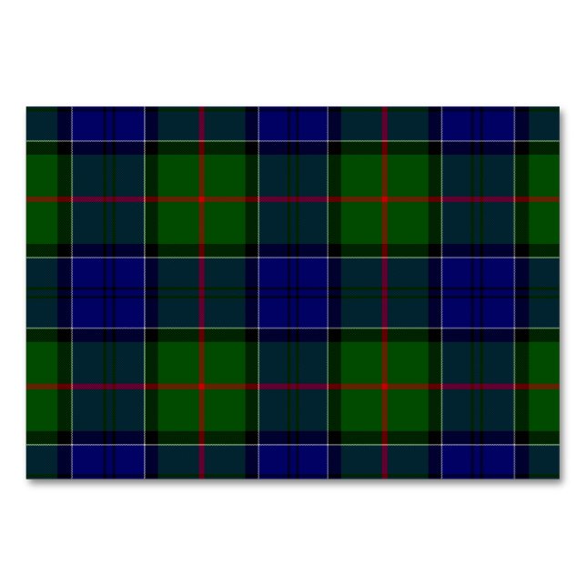 Colquhoun tartan blue grönt plaid bordsnummer (Framsidan)