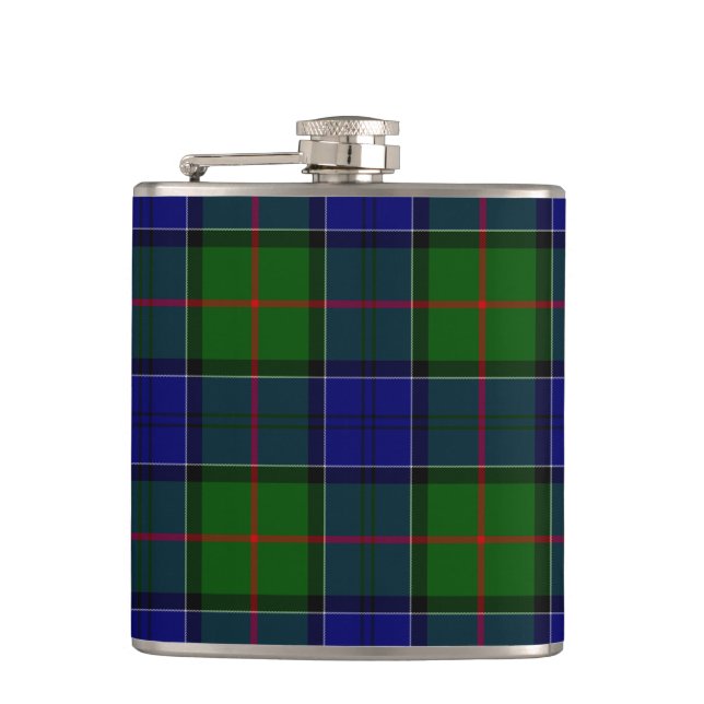 Colquhoun tartan blue grönt plaid fickplunta (Framsidan)