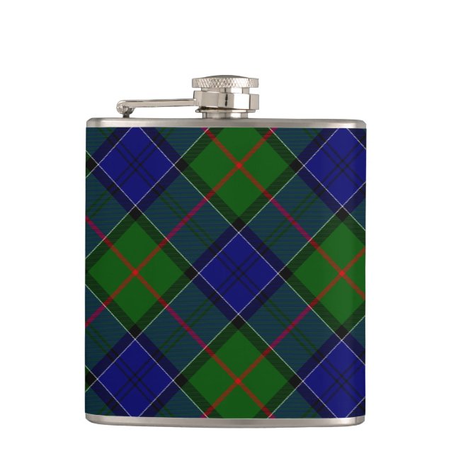 Colquhoun tartan blue grönt plaid fickplunta (Framsidan)