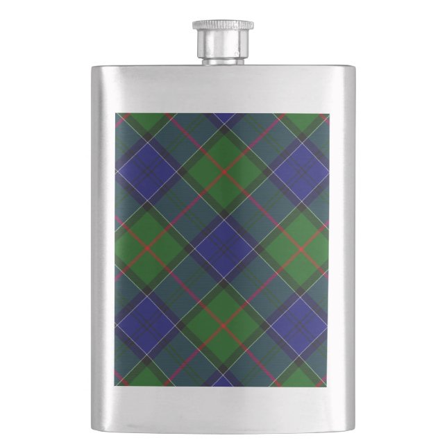 Colquhoun tartan blue grönt plaid fickplunta (Framsidan)