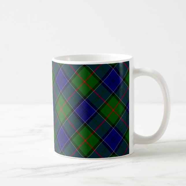 Colquhoun tartan blue grönt plaid kaffemugg (Höger)