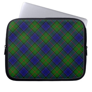 Colquhoun tartan blue grönt plaid laptop fodral