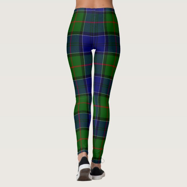 Colquhoun tartan blue grönt plaid leggings (Baksida)