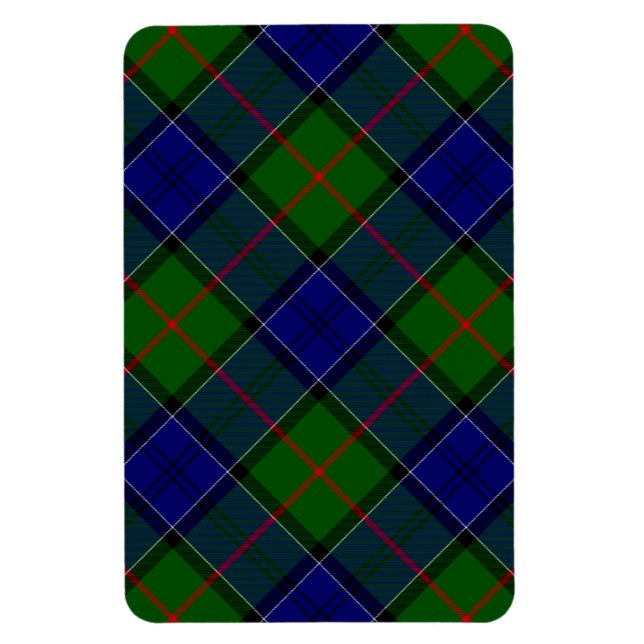 Colquhoun tartan blue grönt plaid magnet (Vertikal)