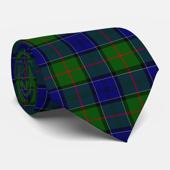 Colquhoun tartan blue grönt plaid slips (Rullad)