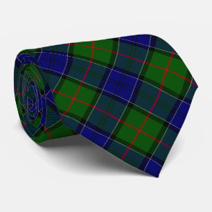 Colquhoun tartan blue grönt plaid slips