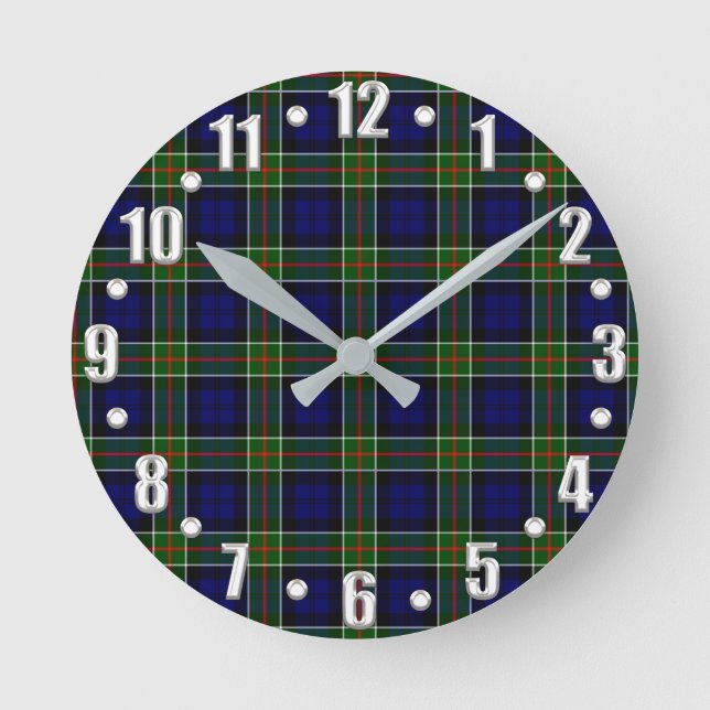 Colquhoun Tartan  Rund Klocka (Framsida)