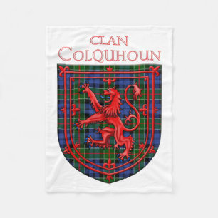 Colquhoun Tartan Scottish Play Lejon Rampant Fleecefilt