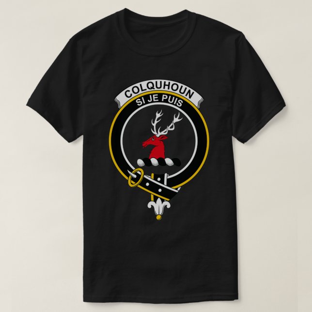 Colquhoun Vapensköld Tartan Klan Scottish Klan T Shirt (Design framsida)
