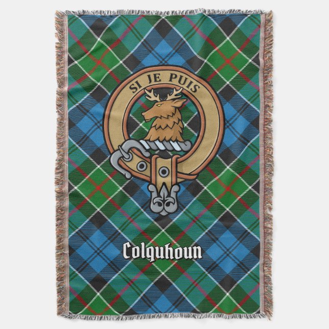 Colquhounklanens vapen över tartan filt (Framsidan Vertikal)