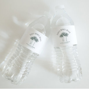 Colsible Handflatan Träd Bachelorette helg Vattenflaskor Etikett