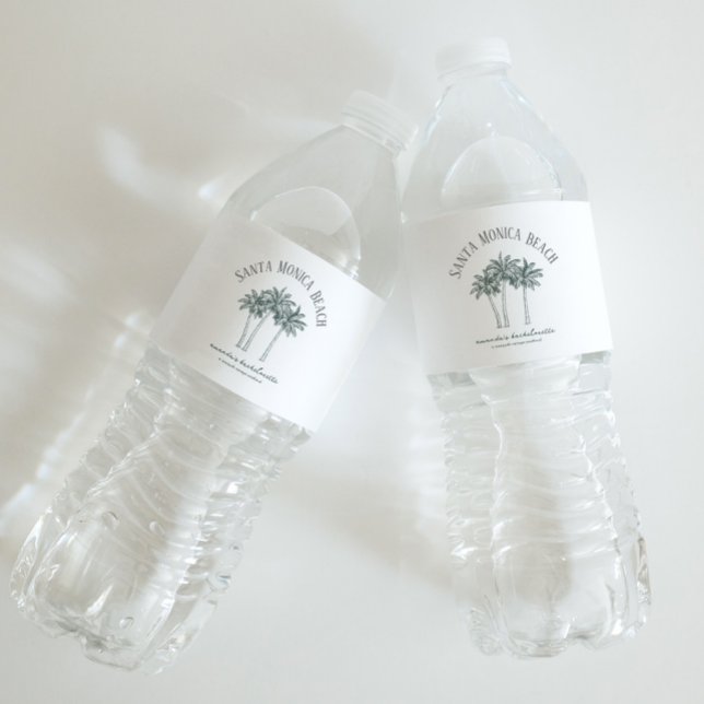 Colsible Handflatan Träd Bachelorette helg Vattenflaskor Etikett (Skapare uppladdad)