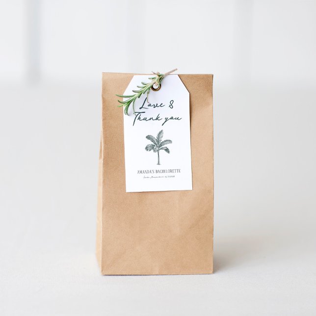 Colsible Handflatan Träd Bachelorette Presentetikett (Skapare uppladdad)
