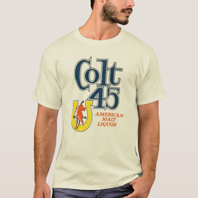 Colt 45 Maltöl T Shirt (Framsida)