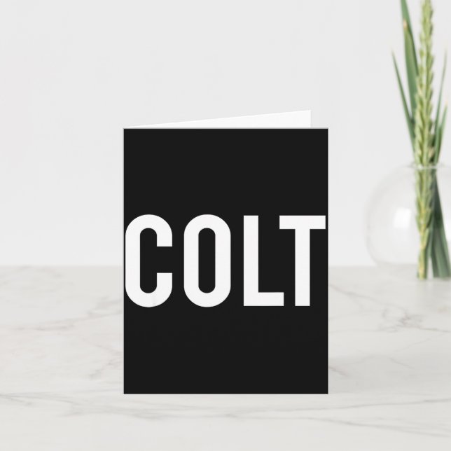 Colt - Cool New Funny Name Fan Gift Tee  Kort (Framsida)