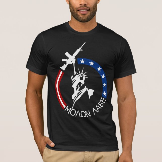 Colt M4A2 - MOLON LABE T-shirt (Framsida)