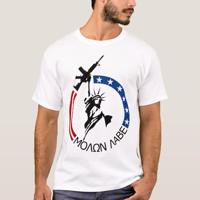 Colt M4A2 - MOLON LABE Tee Shirt (Framsida)