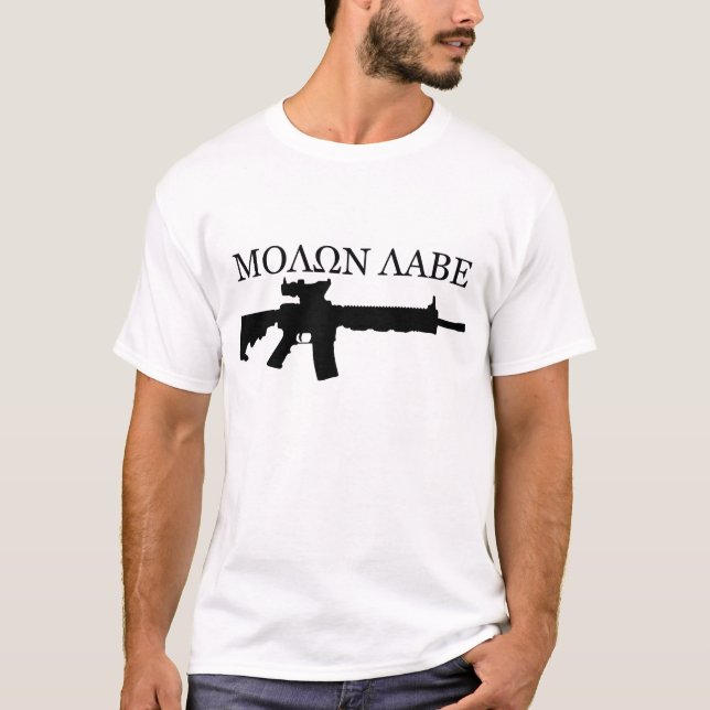 Colt M4A3 - MOLON LABE Tee Shirt (Framsida)