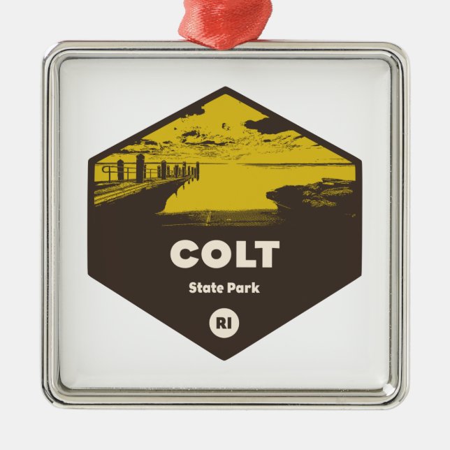 Colt State Park Rhode island Julgransprydnad Metall (Framsidan)