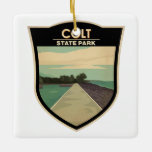 Colt State Park Rhode island Vintage Julgransprydnad Keramik<br><div class="desc">Colt State Park-illustration. Parken är en viktig del av distriktet Poppasquash Farms Historic,  som är upptaget i det nationella registret över Ställen,  och är ett stopp på Öster Bay Bike Väg.</div>