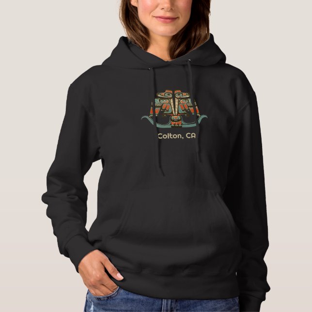 Colton California Thunderbird NW Native American T Shirt (Framsida)