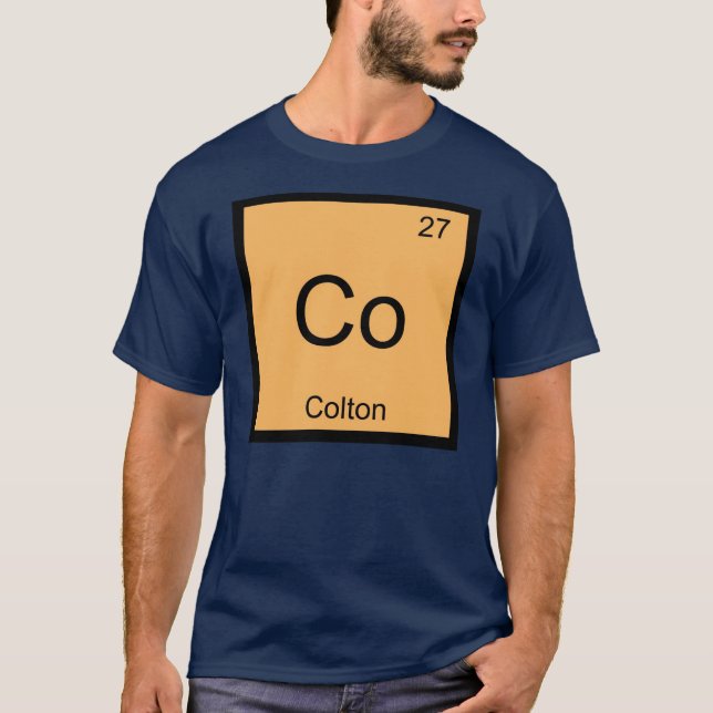 Colton Namn kemi Inslag Periodic Bord Tee Shirt (Framsida)
