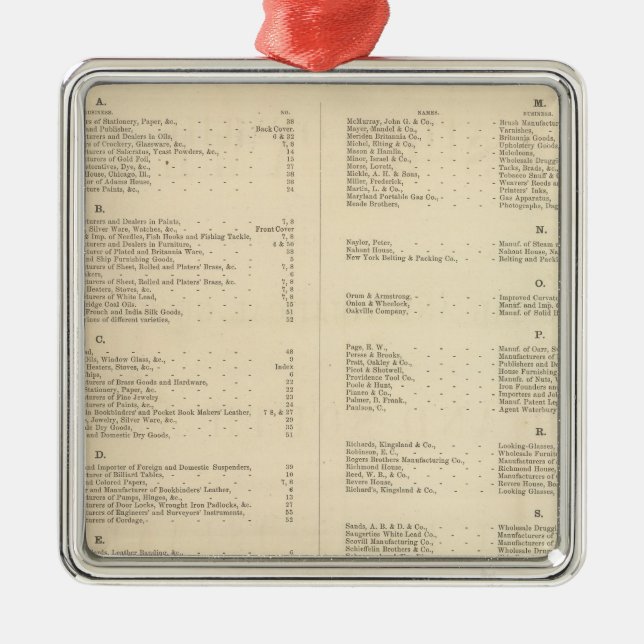 Coltons för Versotitelsida kartbok för amerikan Julgransprydnad Metall (Framsidan)